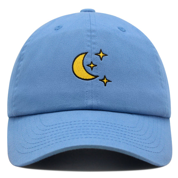 Moon Premium Dad Hat Embroidered Baseball Cap Space Sky Night