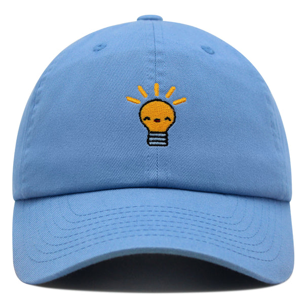 Happy Bulb Premium Dad Hat Embroidered Baseball Cap Lightbulb Idea