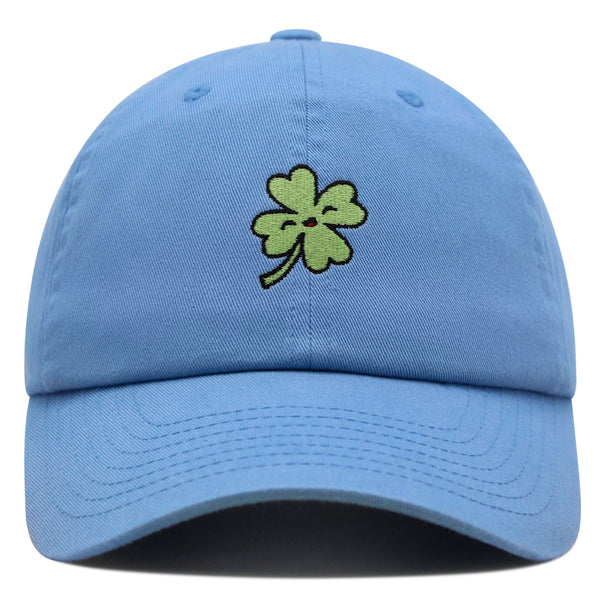 Clover Premium Dad Hat Embroidered Baseball Cap Lucky Flower