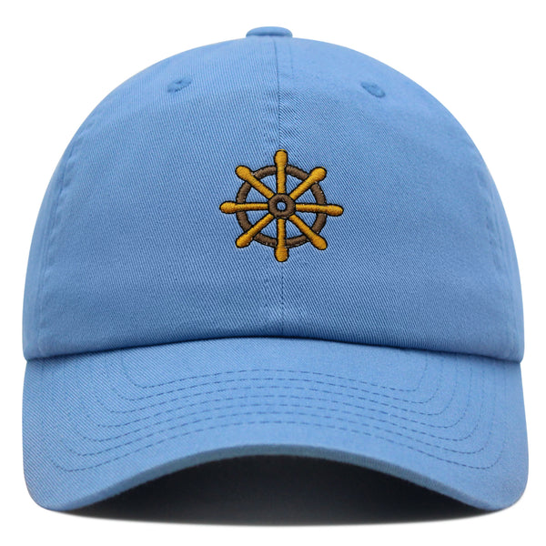 Boat Wheel Premium Dad Hat Embroidered Baseball Cap Ocean Ship Yatch