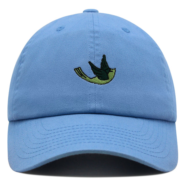 Green Bird Premium Dad Hat Embroidered Baseball Cap Nature Animal