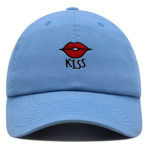 Kiss Lips Premium Dad Hat Embroidered Baseball Cap Love Red