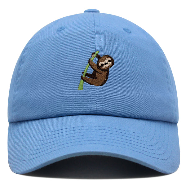 Sloth Premium Dad Hat Embroidered Baseball Cap Animal Tree