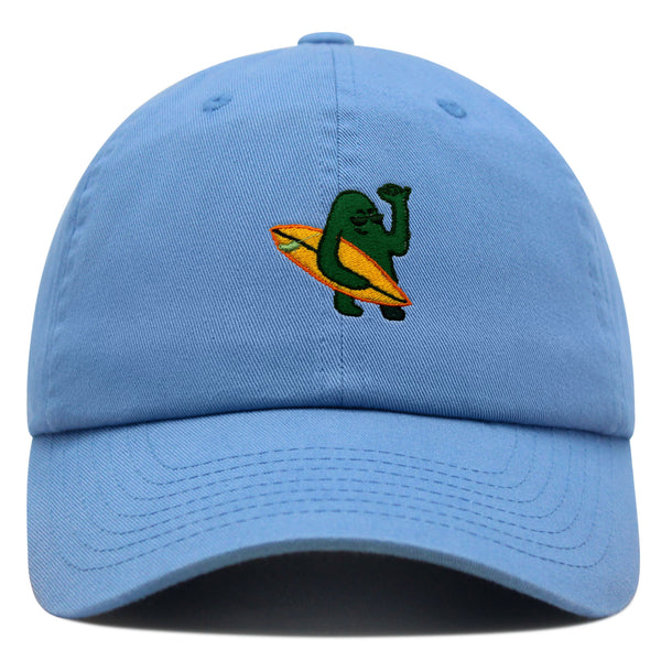 Hola Premium Dad Hat Embroidered Baseball Cap Surfing Green