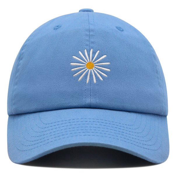 Daisy Premium Dad Hat Embroidered Baseball Cap Flower White