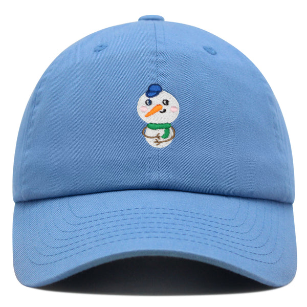 Snowman Premium Dad Hat Embroidered Baseball Cap Cute Winter