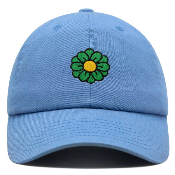 Flower Premium Dad Hat Embroidered Baseball Cap Cute Blue