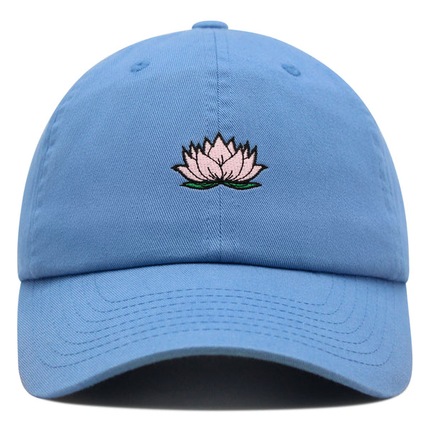 Lotus Flower Premium Dad Hat Embroidered Baseball Cap Pond