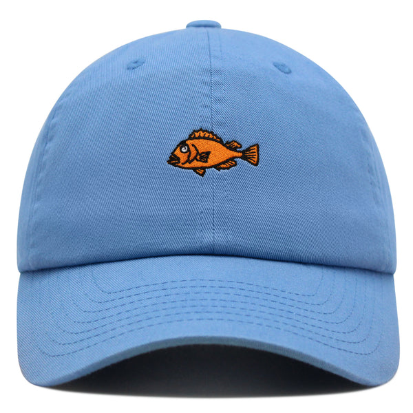 Fishing Premium Dad Hat Embroidered Baseball Cap Rock Fish