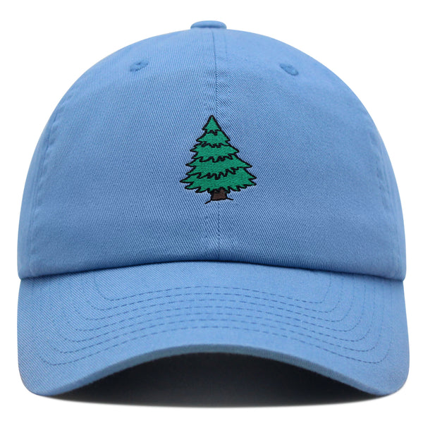 Pine Tree Premium Dad Hat Embroidered Baseball Cap Forest Camping