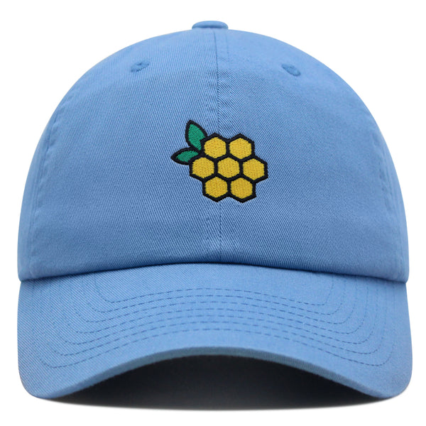 Honeycomb Premium Dad Hat Embroidered Baseball Cap Honey Logo