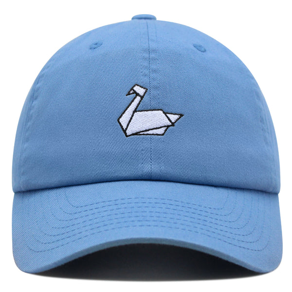 Paper Swan Premium Dad Hat Embroidered Baseball Cap Origami