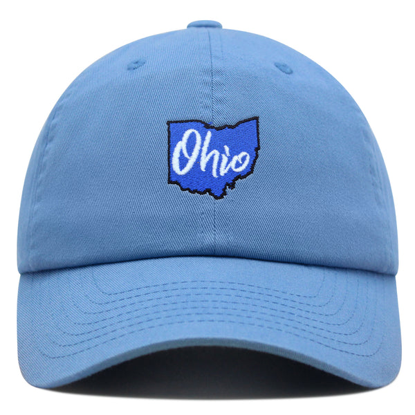 Ohio State Premium Dad Hat Embroidered Cotton Baseball Cap Map