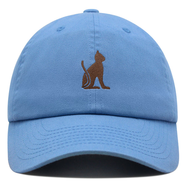Egyptian Cat Premium Dad Hat Embroidered Cotton Baseball Cap Egyptian Hieroglyphs