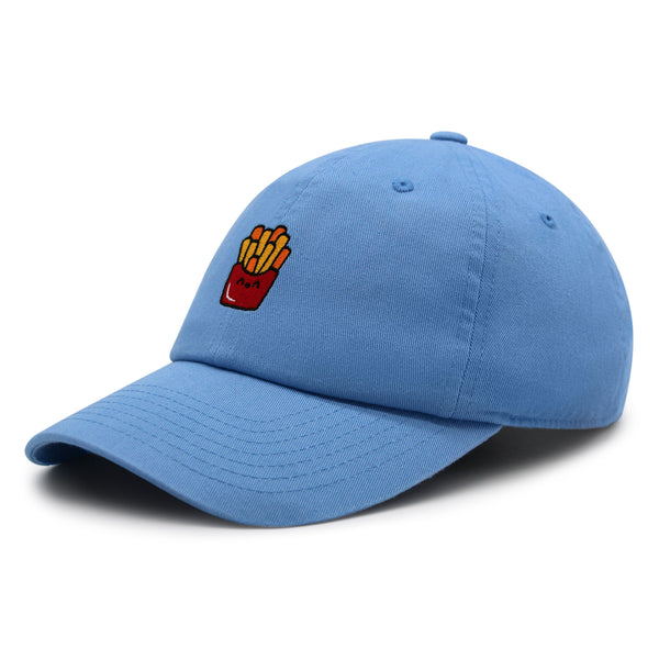 Smiling French Fries Premium Dad Hat Embroidered Baseball Cap Chips Fast Food