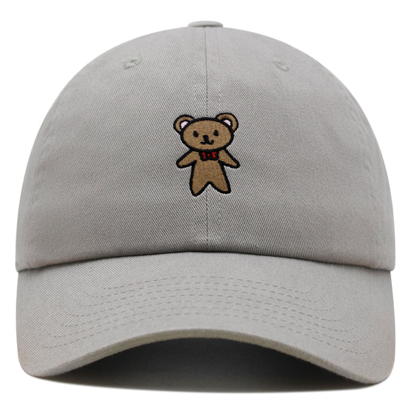 Teddy Bear Premium Dad Hat Embroidered Baseball Cap Ribbon Brown