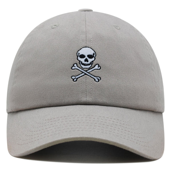 Pirate Skull Premium Dad Hat Embroidered Baseball Cap Scary Grunge