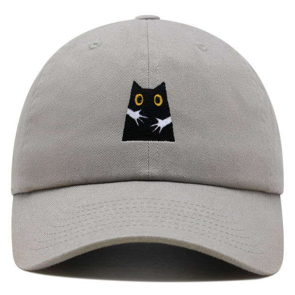 Hugs Premium Dad Hat Embroidered Baseball Cap Black Cat Mom