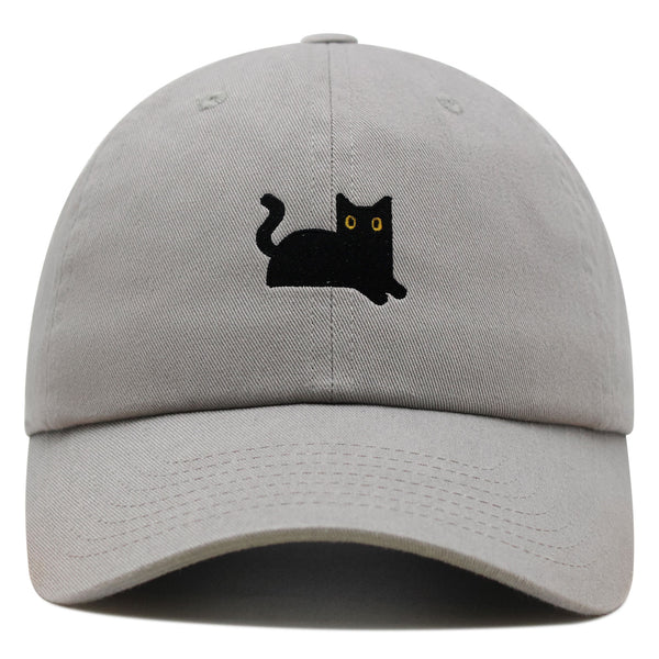 Black Cat Premium Dad Hat Embroidered Baseball Cap Cat Mom