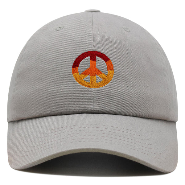 Peace Symbol Premium Dad Hat Embroidered Baseball Cap Hippie Logo