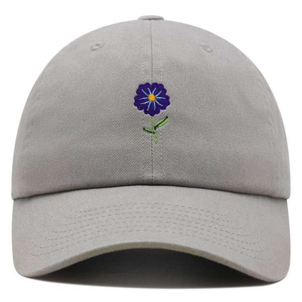 Flower Premium Dad Hat Embroidered Baseball Cap Floral Purple