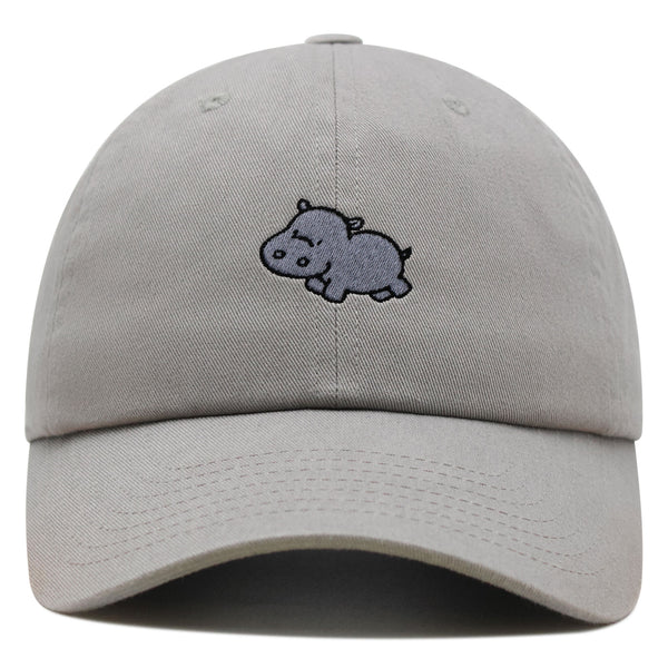 Cute Hippo Premium Dad Hat Embroidered Baseball Cap Hippopotamus Zoo