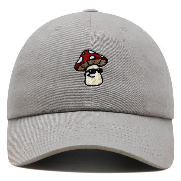 Mushroom with Sunglasses Premium Dad Hat Embroidered Baseball Cap Cool Funny