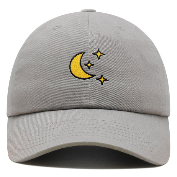 Moon Premium Dad Hat Embroidered Baseball Cap Space Sky Night