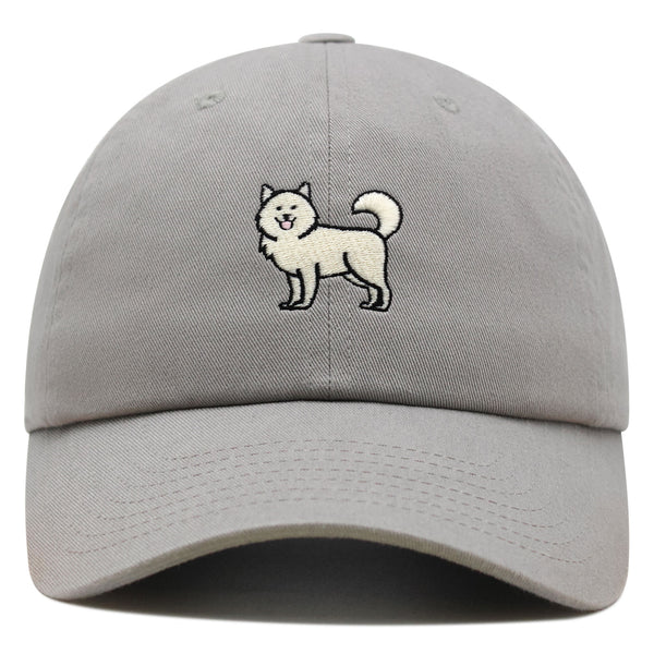 Samoyed Premium Dad Hat Embroidered Baseball Cap Dog Puppy