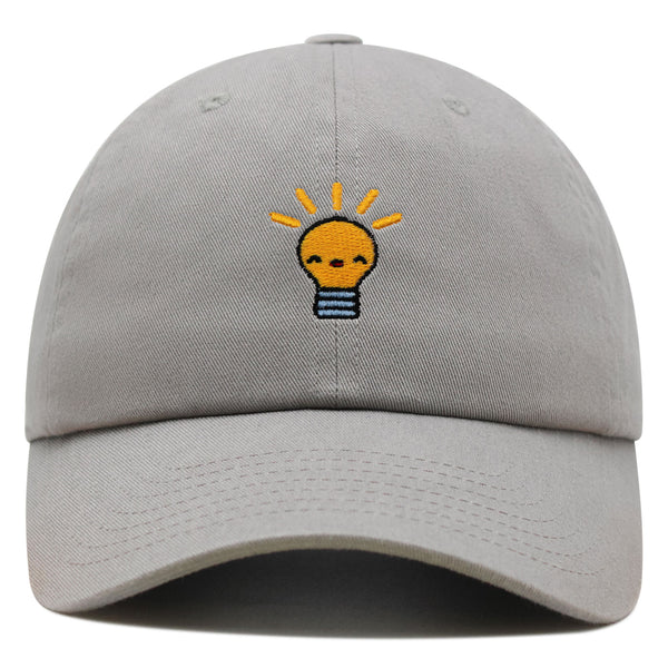 Happy Bulb Premium Dad Hat Embroidered Baseball Cap Lightbulb Idea