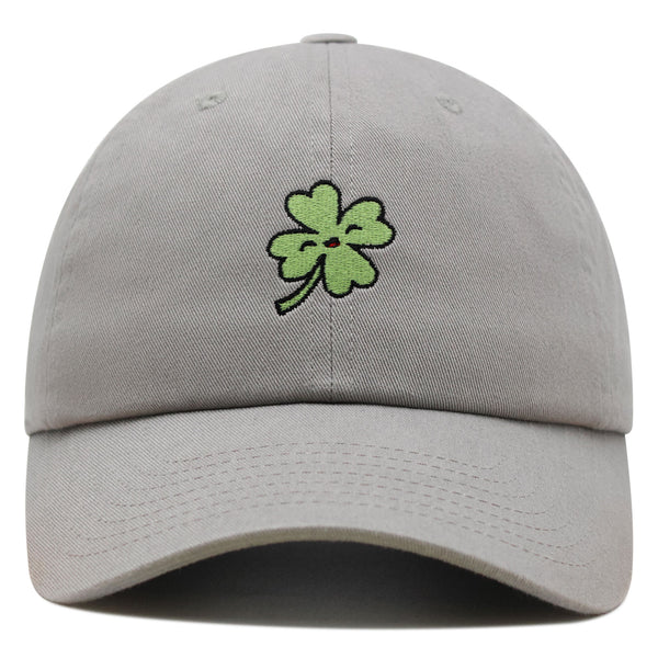 Clover Premium Dad Hat Embroidered Baseball Cap Lucky Flower