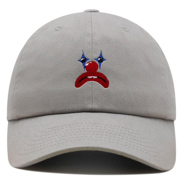 Clown Face Premium Dad Hat Embroidered Baseball Cap Circus Sad