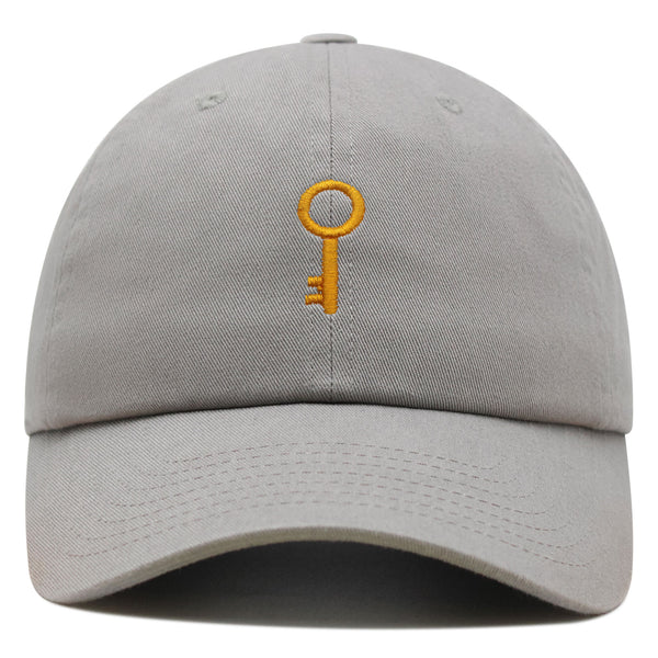 Golden Key Premium Dad Hat Embroidered Baseball Cap Key Door