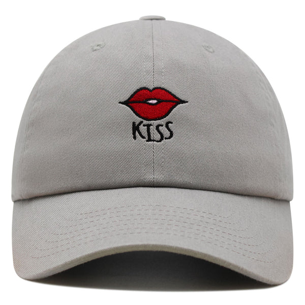 Kiss Lips Premium Dad Hat Embroidered Baseball Cap Love Red