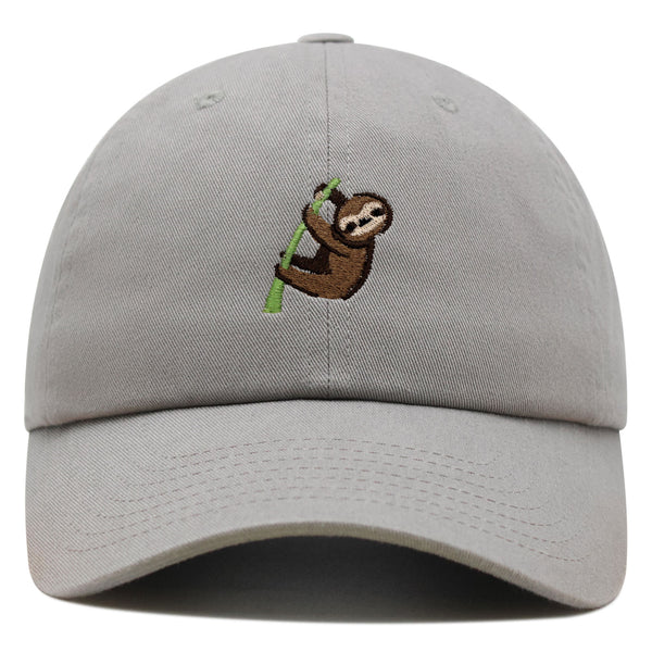 Sloth Premium Dad Hat Embroidered Baseball Cap Animal Tree