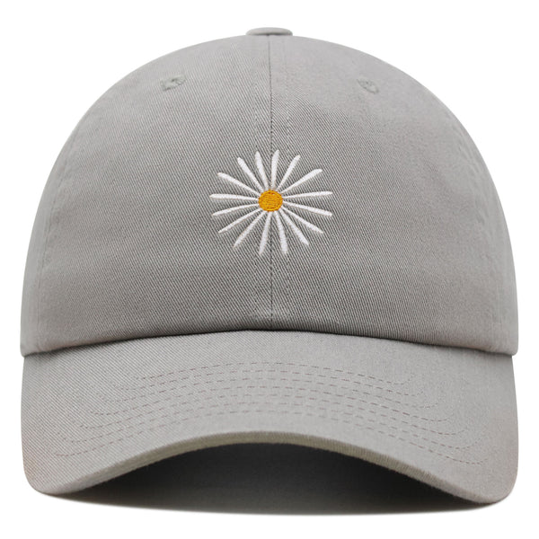 Daisy Premium Dad Hat Embroidered Baseball Cap Flower White