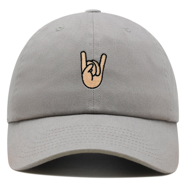 Rock and Roll Premium Dad Hat Embroidered Baseball Cap Hand Sign Peace