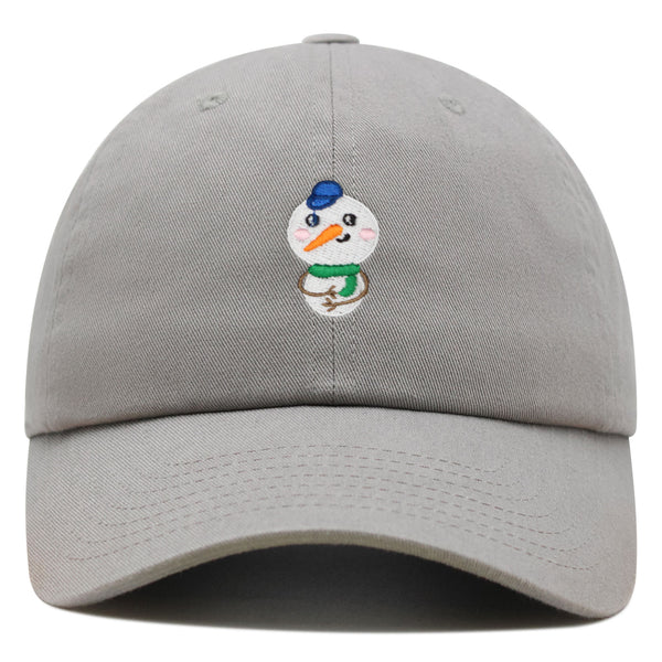 Snowman Premium Dad Hat Embroidered Baseball Cap Cute Winter