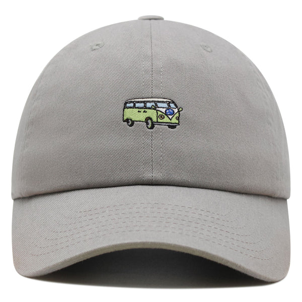 Hippie Bus Premium Dad Hat Embroidered Baseball Cap Surfing RV