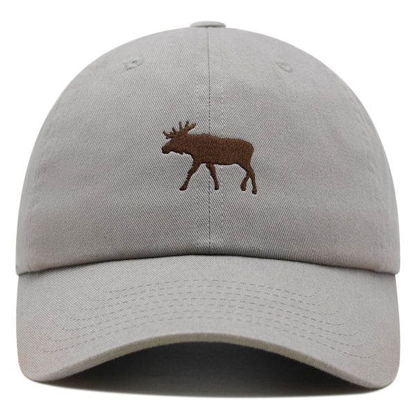 Moose Premium Dad Hat Embroidered Baseball Cap Elk Hunting