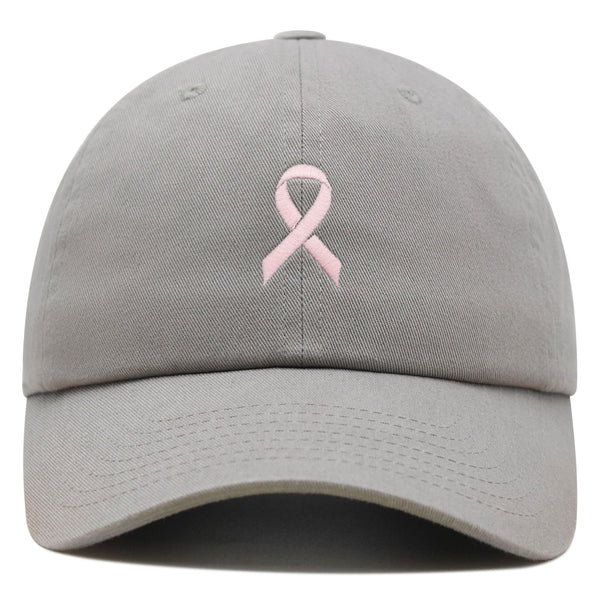 Pink Ribbon Premium Dad Hat Embroidered Baseball Cap Breast Cancer