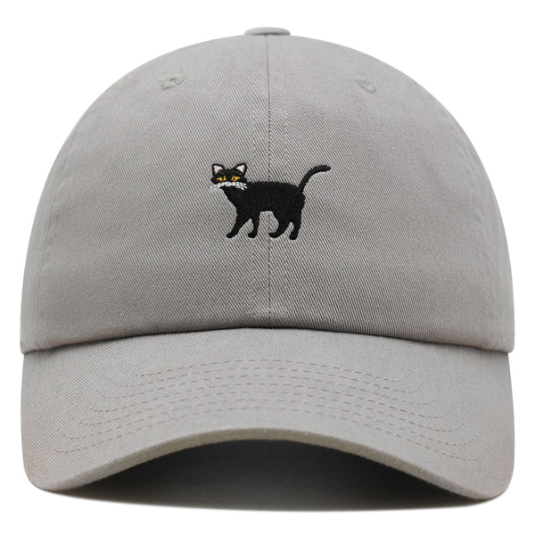 Black Cat Premium Dad Hat Embroidered Baseball Cap Cute Kitty