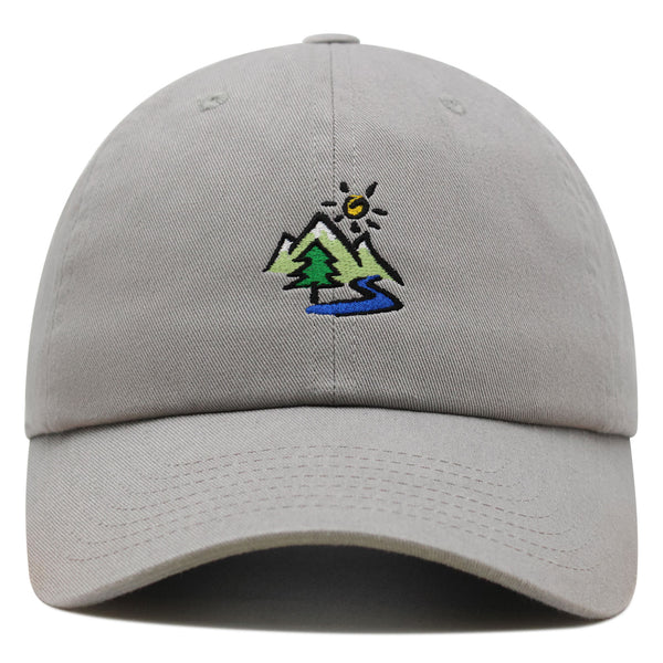 Mountain Premium Dad Hat Embroidered Baseball Cap Image