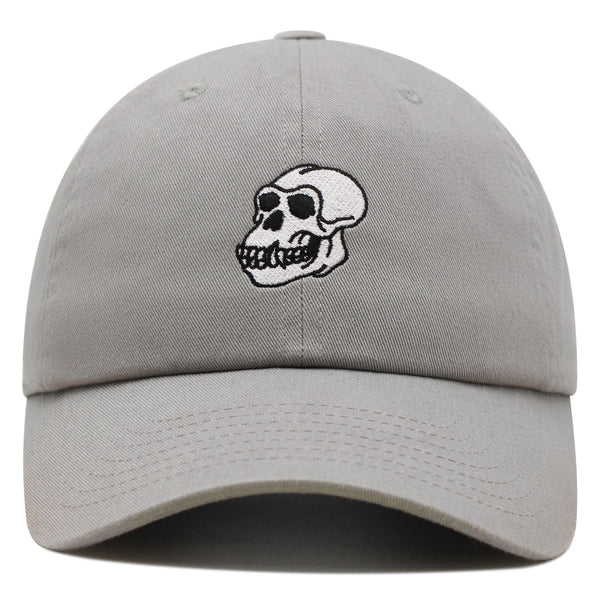 Gorilla Skull Premium Dad Hat Embroidered Baseball Cap Skelton