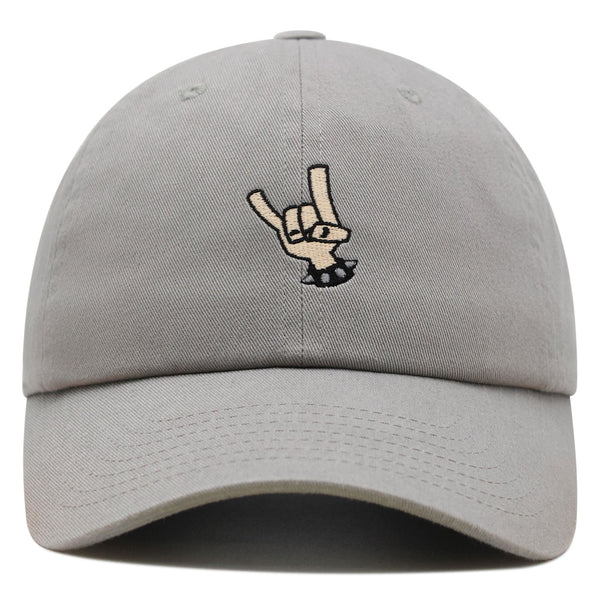 Heavy Metal Hand Premium Dad Hat Embroidered Baseball Cap Rocker