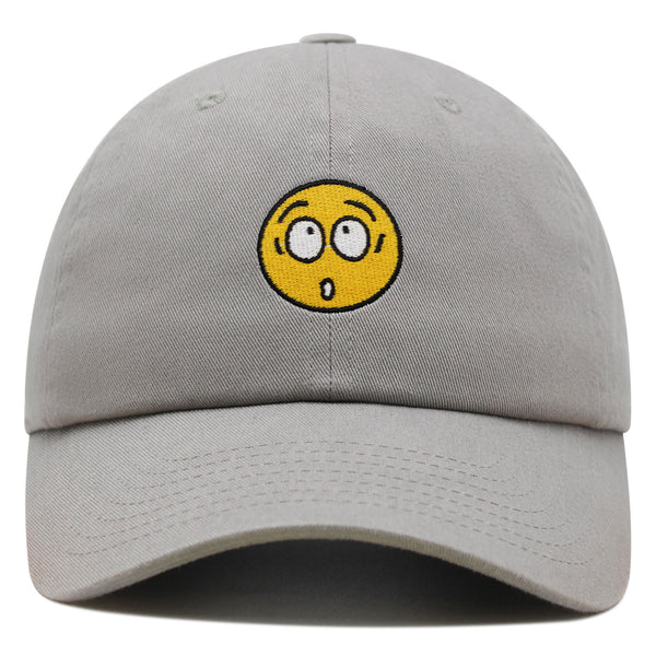 Surprised Face Emoji Premium Dad Hat Embroidered Baseball Cap Silly