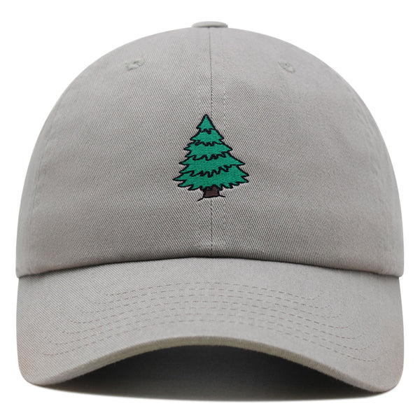 Pine Tree Premium Dad Hat Embroidered Baseball Cap Forest Camping