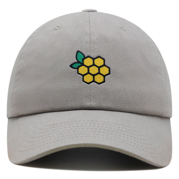 Honeycomb Premium Dad Hat Embroidered Baseball Cap Honey Logo