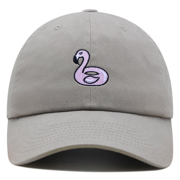 Flamingo Pool Float Premium Dad Hat Embroidered Baseball Cap Water Toy