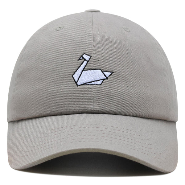 Paper Swan Premium Dad Hat Embroidered Baseball Cap Origami